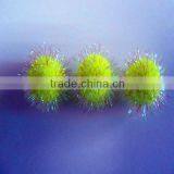Festive Decoration 1" Yellow Glitter Pom poms