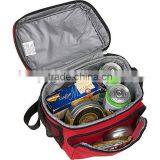 Aluminium Lining Picnic Lunch Insulated Cooler bag Warm Travel Messanger Pocket Bag QJ-H0102