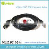 USB to Serial RJ45 Cable for Console (FTDI FT232R - 1.80m) thumbnail-1
