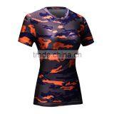 Bulk Buy Clothing Women's Camouflage Clothing Compression Sports t Shirt Stretch Polyester & Spandex Dry Fit T-shirt thumbnail-3