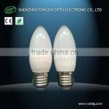 C37 E27 LED Candle Ceramic Bulb Dimmable 3W(220V)