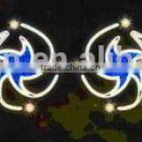 Cross Street Light With Gold Bell Motif Light Christmas Street Motif Light thumbnail-5