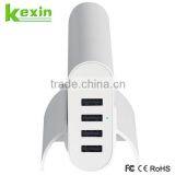 Multi Charger USB 5 Port Desktop USB Charging Hub, High Speed With PowerSmart Technology Wall Travel Charger Quality Choice thumbnail-2