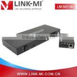 LINK-MI LM-S41-50 HDMI Switcher 4 Input 1 SPDIF Coax Output,50m RJ45 Quad Screen Multiviewer