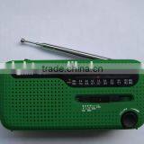 Solar Siren Hand Crank Dynamo Rechargeable Portable Torch Radio HT-555WB