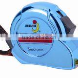 Light Blue UVcoating Measure Tape Antiresistant Hook Steel Measuring Tape