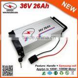 Porcellana Fabbricante Cellulare Samsung 36V 26Ah Batteria Al Litio Per Bici Elettrica 500W Con Alluminio Custodia Impermeabile thumbnail-2