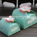 Green Luxury Wedding Party Sweets Cake Candy Gift Favor Boxes Bags