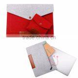 2016 New Hot Selling Wool Felt+ PU Laptop Sleeve Bags With Mouse Bag for Apple Macbook Air Pro , Pro Retina 11" 13.3" 15.4" thumbnail-6