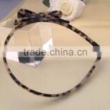 Eco-friendly Cellulose Acetate Bow Headband Customize Fancy Hand Band With Round Pearl Decorative for Ladies Girls Career Women thumbnail-3