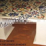 Marble Inlay Table Top, Handmade Marble Inlay Dining Table Top