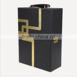 Chinese Factories Wholesale Custom Red Wine Champagne Boxes, Black Beautiful Gift Box