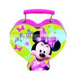 Handle Heart Shape Food Packaging Tin Box