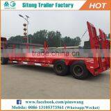 Tri-Axle Lowboy Trailer Specs Carrying Crane/Excavator/Tractor Lowbed Trailer For Sale thumbnail-4