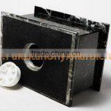 NATURAL STONE BLACK ZEBRA MARBLE URNS thumbnail-1