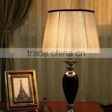 Vase Shape Black K9 Crystal Table Lamp With Lampshade thumbnail-1