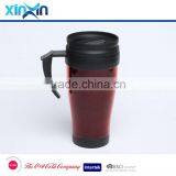 Promotional Paper Insert Plastic Coffe Travel Mug Double Wall Coffee Cup Car Mug With Handle thumbnail-2