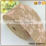 Trendy High Quality Lace Pattern Jute Ribbon thumbnail-2