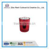 Different Size Cylinder Electroplated Red Votive Glass Candle Holder for Party thumbnail-4