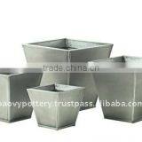 AQX Galvanized Zinc Vase,Galvanized Zinc Watering Can , Zinc Pot Planter, Zinc Planter for Gardening and Household thumbnail-1