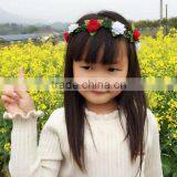 New Premium Fairy Tale Princess Wore Polyester Hair Band Felt Hair Girl Baby Headband With Rose Flowers Encircled Twig Wholesale thumbnail-1