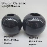 Round Ball Vase Dolomite Vase Indoor Vase Table Vase Ceramic Vase for Home Decor thumbnail-1