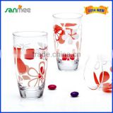 Mini And Clear Red And Green Drinking Glass