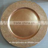 GOLD FOIL PP PLASTIC CHARGER PLATE thumbnail-1