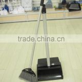 cheap plastic long handle lobby broom with dustpan sets