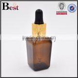 New 2017 Essential Oil 15ml 30ml Glass Dropper Bottle Empty Amber Square Shape 30ml Glass Dropper Bottle thumbnail-2