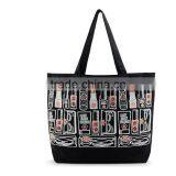 Fashion Lipstick Printing Canvas Shopping Tote Bag,Large Capacity Shopping Bag thumbnail-2