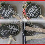 Customized Paper Fan With Wood Handle thumbnail-1