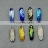 DZ-3014 Long Oval Shaped Jonquil Color Decorative Crystal Stone Design for Dress thumbnail-6