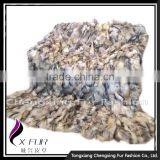 CX-D-85 Patchwork Fox Fur Throw Fur Blanket thumbnail-3