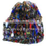 CX-D-124 Home Decora Wholesale Patchwork Colorful Fox Fur Throw Blanket thumbnail-2