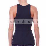 Factory Directly Slim Fit Cotton Plain Black Wholesale Tank Top Womens Tops Clothing thumbnail-4