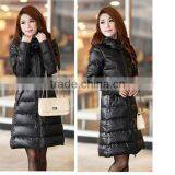 2016 New Fashion OEM Outdoor Long Hoody Woman Down Jacket thumbnail-4