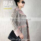 Autumn Winter New 2016 Slim Short Women's Full Pelt Wool Sheep Shearing Real Fur Coat Thick Outerwear Coats Women Jacket Hot thumbnail-3