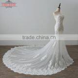 OEM White Long Lace Wedding Dress Mermaid thumbnail-2