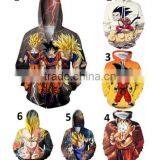Walson New Dragon Ball Z 3D Hooded 3 Son Goku Super Saiyan Hoodies Full Print Big Size thumbnail-1