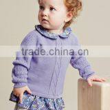 Latest Design Hand Knitted Lace New Born Baby Sweater Cardigan thumbnail-2