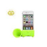Green Wireless Silicone Iphone 5 / 4 Horn Speaker with Custom Logo