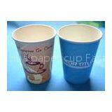 Cute Blue / White 20oz / 24oz Vending Disposable Paper Cups Paper Coffee Mugs