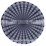 Peacock e Round Beach Towel/agls 210g Table Cloth Shawl Yoga Mat