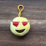 New Design Cheap Cute Different Emotion Stuffed Plush Emoji Keychain thumbnail-3