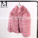 New Design Ladies Winter Fox Fur Coat Fashion Beautiful Wholesale Custom Fox Fur Transformer Coat thumbnail-2