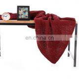 High Quality Decorative Red Chenille Blanket 50 x 60 Inch for Sofa thumbnail-6