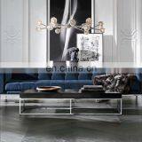 Modern Beautiful Home Decor E27 White Crystal Ceiling Pendant Light With Gold Frame thumbnail-5