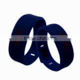 New Colorful Mens Womens Silicone LED Rubber Bracelet Touch Digital Wrist Watch thumbnail-2