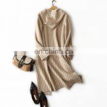 Новая женская модная теплая кардиган-коат из узора cashmere с капюшоном thumbnail-2